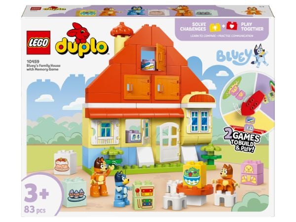 LEGO DUPLO Bluey 10459 Blueyn perheen talo ja muistipeli
